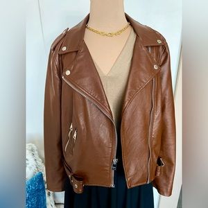 Levi Strauss & Co faux leather jacket in brown